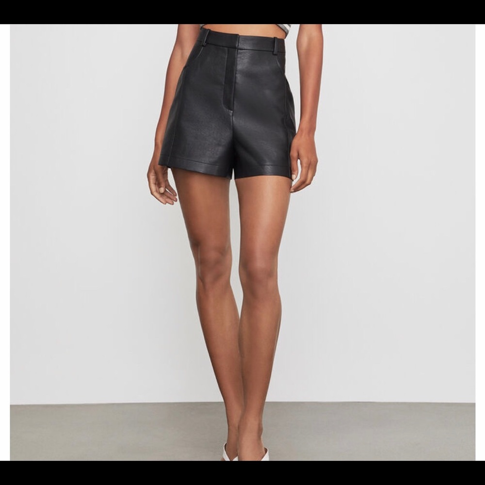 BCBGMAXAZRIA leather shorts